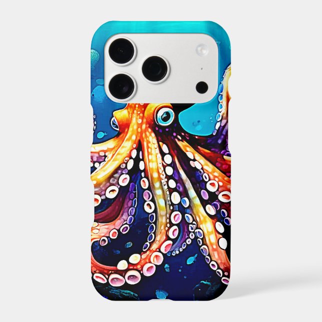 Colorful Octopus View Design Iphone Case (Back)