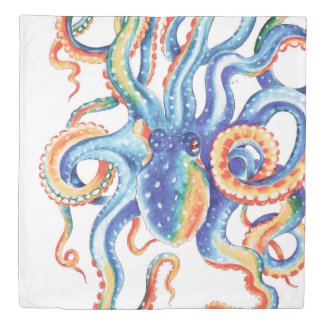 Colorful Octopus Watercolor Art