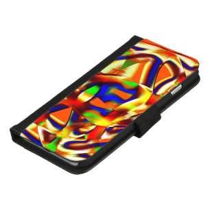 Colorful of majestic colors, orange and blue fight iPhone 8/7 plus wallet case