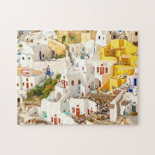 Colorful Oia Village Santorini Greece Jigsaw Puzzle