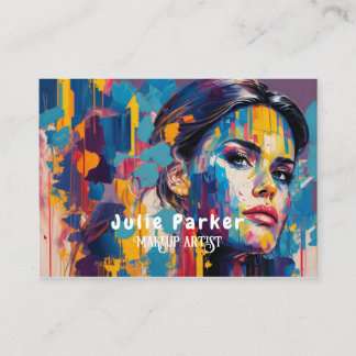 Colorful oil paint business card