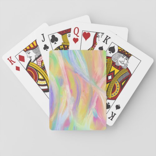 Colorful Oil Painting Abstract Art Rainbow Playing Cards