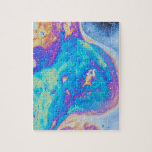 Colorful oil patterns, Canada Jigsaw Puzzle