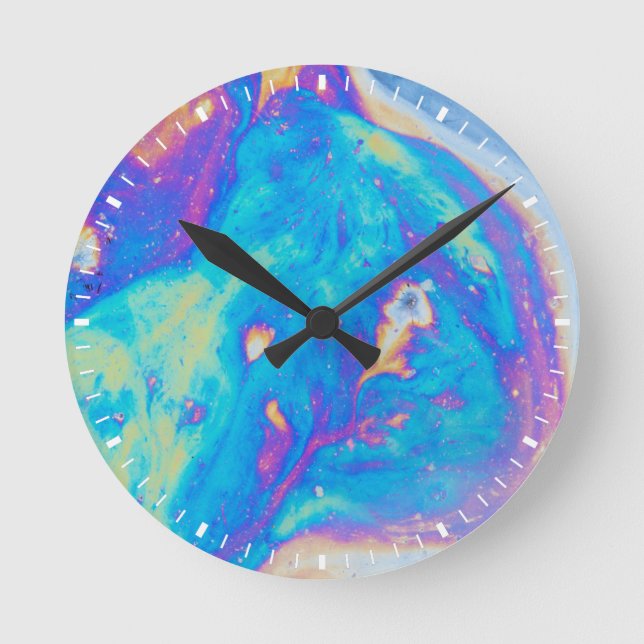 Colorful oil patterns, Canada Round Clock (Front)