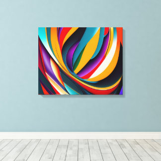Colorful Oil Rainbow Abstract Canvas Print