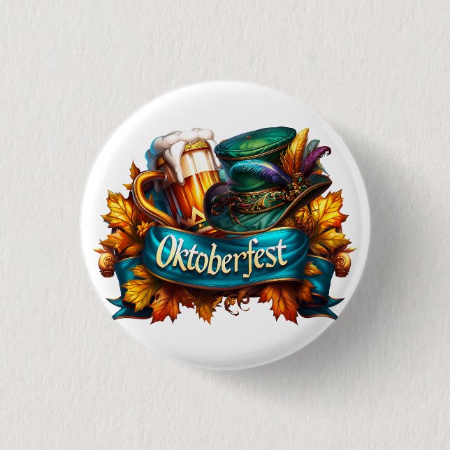 Colorful Oktoberfest  Button (Front)