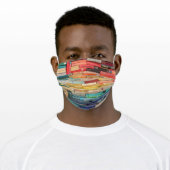 Colorful Old Books Adult Cloth Face Mask (Worn)
