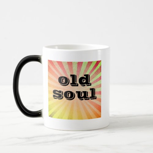 Colorful Old Soul Retro 1970s Front Design Magic Mug