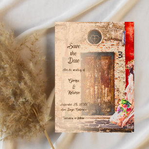 Colorful Old Town Mexican Wedding Invitation