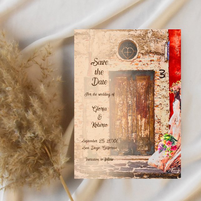 Colorful Old Town Mexican Wedding Invitation (Creator Uploaded)