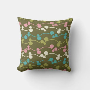 Colorful Olive Vines Pillow