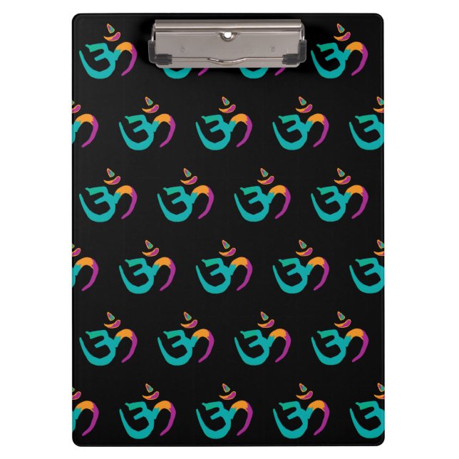 Colorful OM sign Clipboard (Front)
