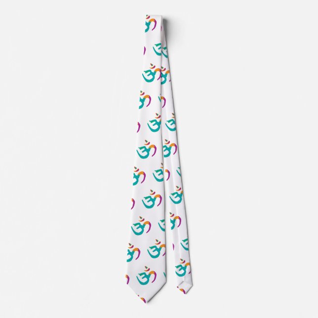 Colorful OM sign Neck Tie (Front)
