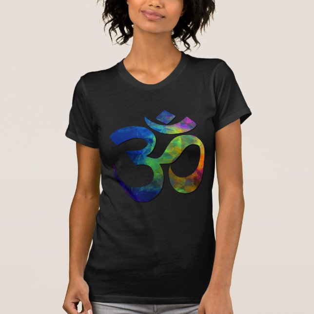 Colorful Om Yoga Symbols T-Shirt (Front)