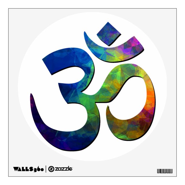 Colorful Om Yoga Symbols Wall Decal (Front)