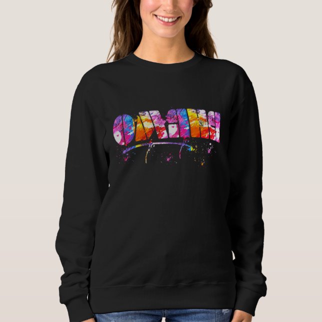 Colorful Omaha Lettering  Watercolor Omaha Sweatshirt (Front)