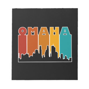 Colorful Omaha Nebraska Retro Sunset Notepad
