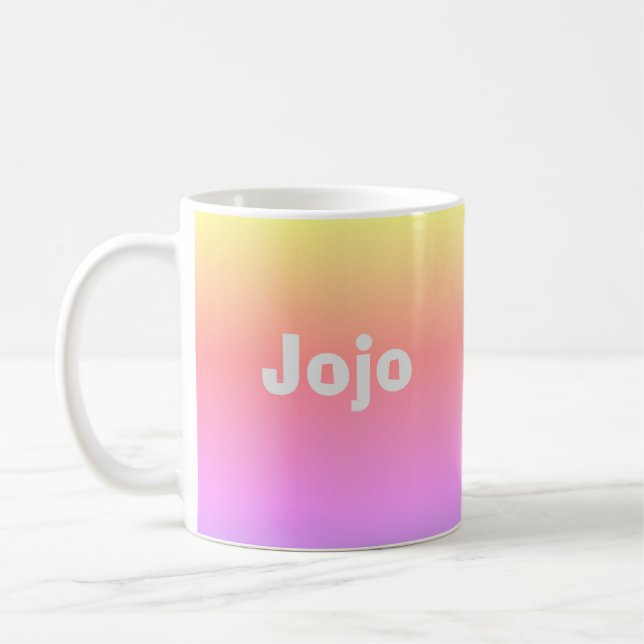 Colorful Ombre 4Jojo Coffee Mug (Left)