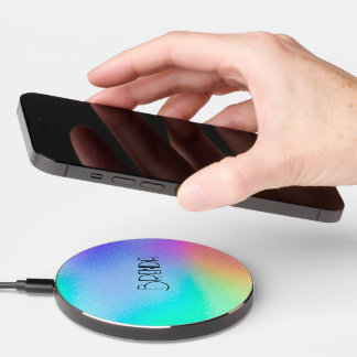 Colorful ombre background wireless charger 