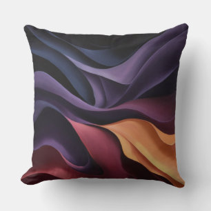 Colorful Ombre Contours  Throw Pillow
