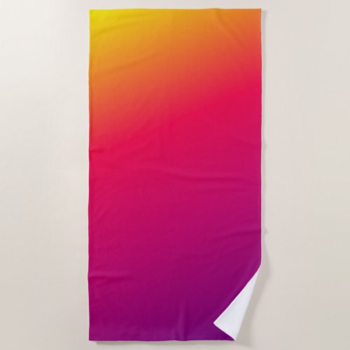 Colorful ombre gradient beach Towel