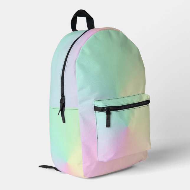 Colorful Ombre Gradient Printed Backpack (Back Corner Left)