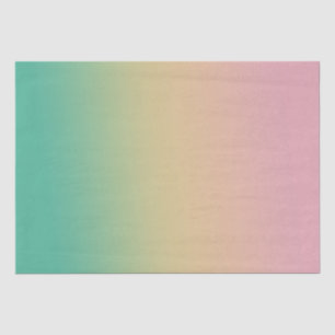 Colorful Ombre Gradient Teal Peach Pink Tissue Paper