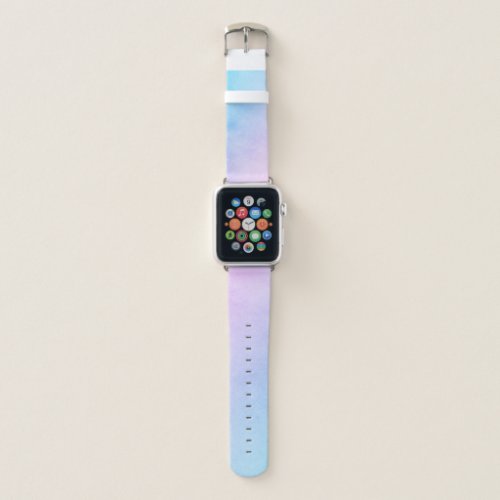 Colorful Ombre Pink Purple Blue Watercolor Wash Apple Watch Band