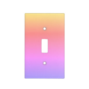 Colorful Ombre Pink Purple Yellow Fade Light Switch Cover