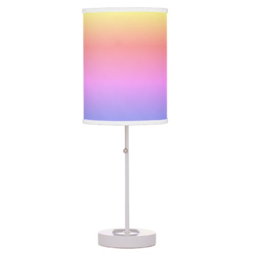 Colorful Ombre Rainbow Pink Purple Yellow Table Lamp