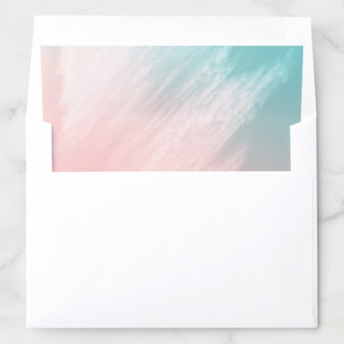 Colorful Ombre Rose Gold  Teal Abstract Vs 3 Envelope Liner
