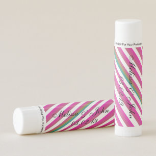 Colorful Ombre Stripes- Pink Green Lip Balm