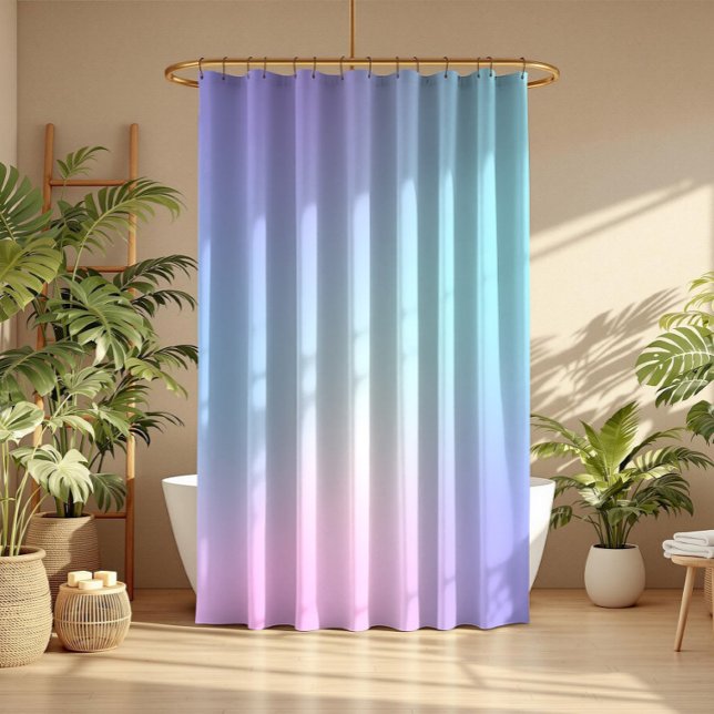 Colorful ombre with pink and blue tones shower curtain (Creator Uploaded)