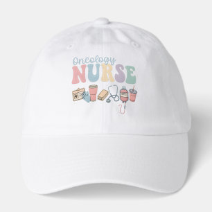 Colorful Oncology Nurse Retro Aesthetic Hat
