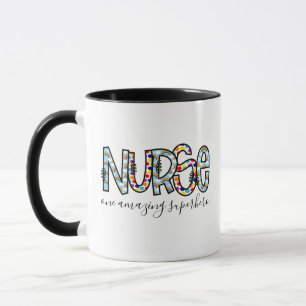 Colorful One Amazing Nurse Appreciation Gift Mug