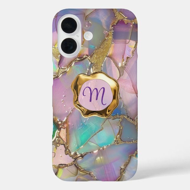 Colorful Opal and Liquid Gold Case-Mate iPhone Case (Back)