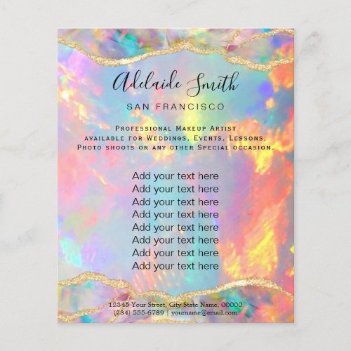 colorful opal design flyer