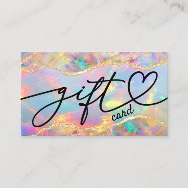 colorful opal gift certificate (Front)