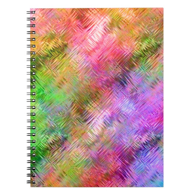 Colorful Opal Glassy Texture Notebook (Front)
