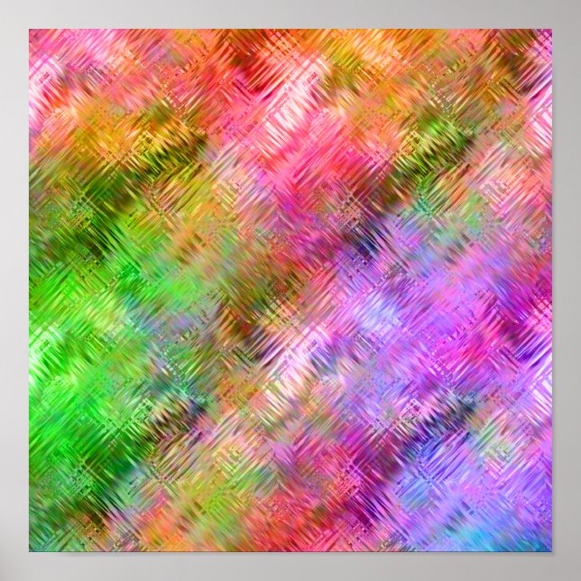 Colorful Opal Glassy Texture Poster (Front)