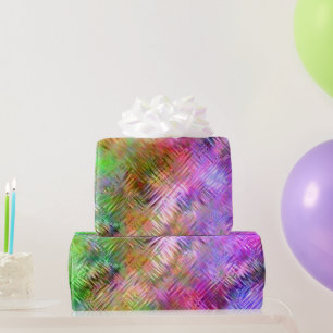 Colorful Opal Glassy Texture Wrapping Paper