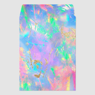 colorful opal texture design envelope mailers