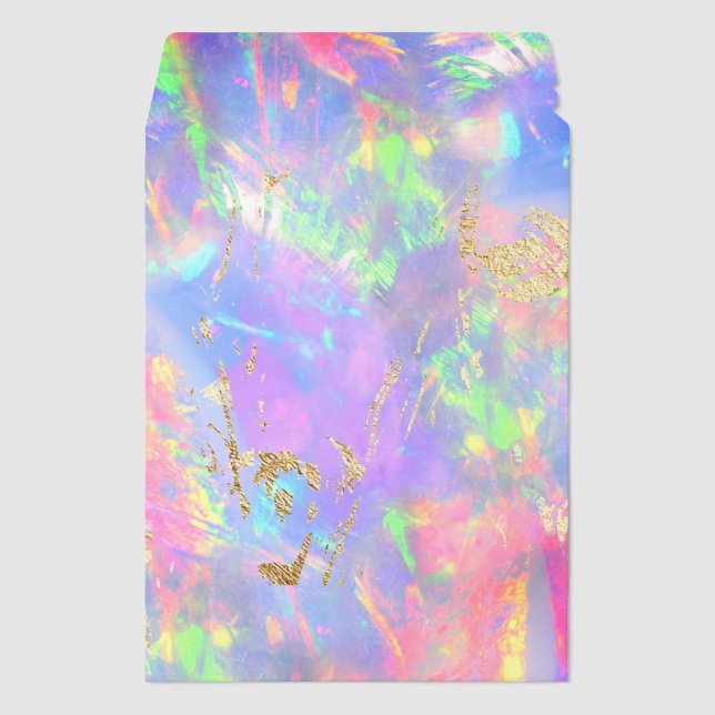 colorful opal texture design envelope mailers (Front)
