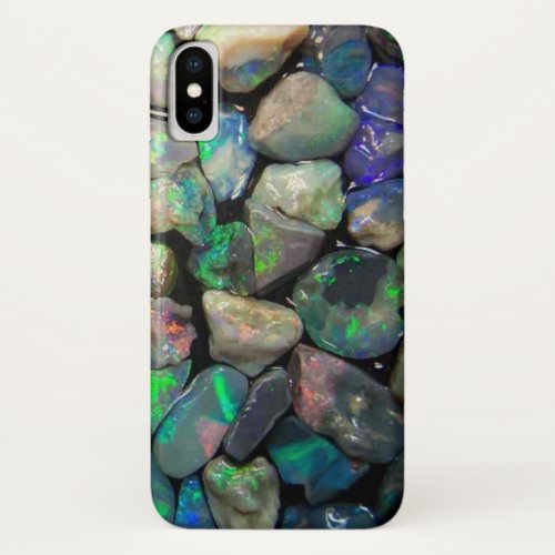 Colorful Opals Gemstones faux iPhone X Case