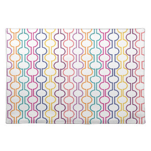 Colorful Open Circles Cloth Placemat