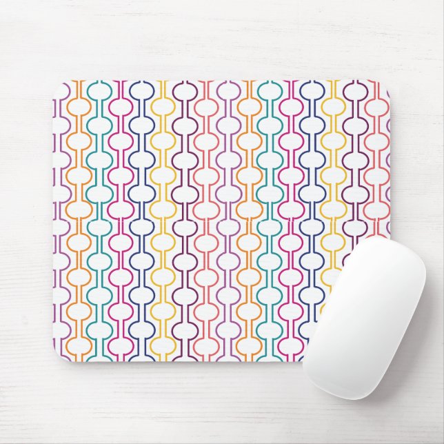 Colorful Open Circles Mouse Pad (With Mouse)