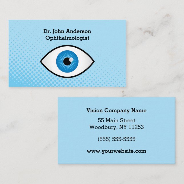 Colorful Ophthalmologist Business Card (Front/Back)