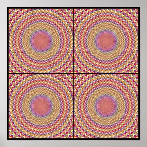 Colorful Optical Illusion _ Eye Trick Poster