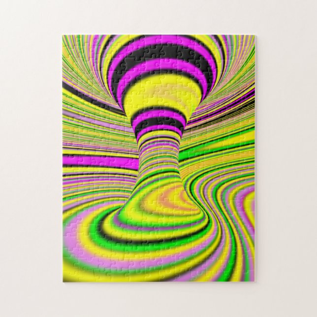 colorful Optical Illusion Jigsaw Puzzle (Vertical)
