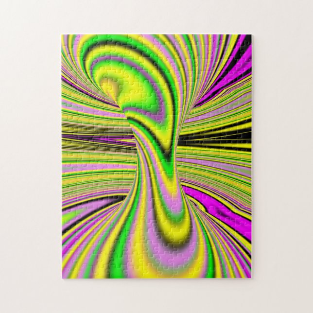 colorful Optical Illusion Jigsaw Puzzle (Vertical)